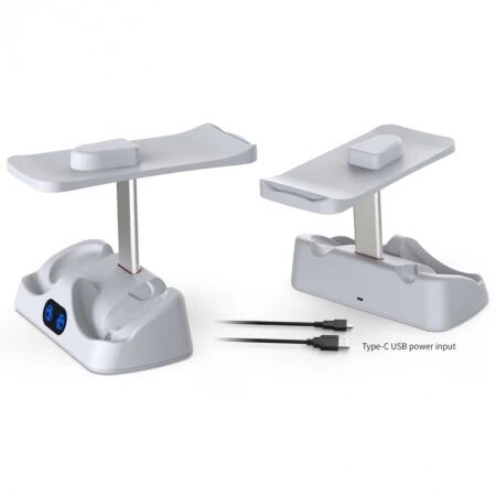 Station de charge pour manettes et casque PlayStation VR 2 / PS VR2 DOBE TP5-2515 (Boite/blister) blanc