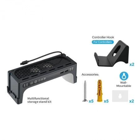 Station de Rangement Multifonction pour Nintendo Switch / Switch 2 DOBE TNS-51100 noir