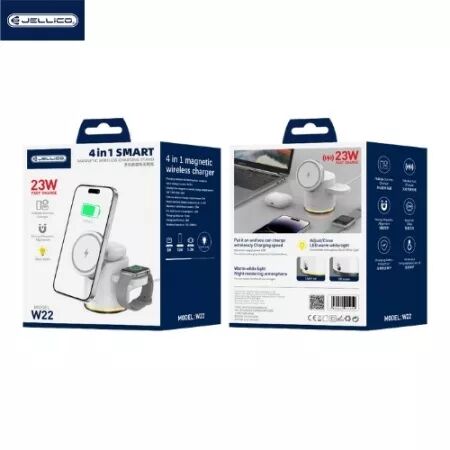 Station de recharge 3 en 1 sans fil (23W) JELLICO W22 (Boite/blister) blanc