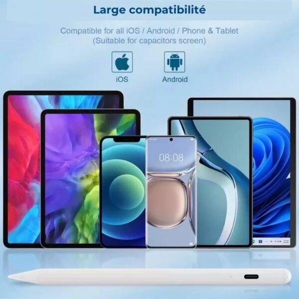 Stylet smartphones et tablettes JELLICO T1 blanc