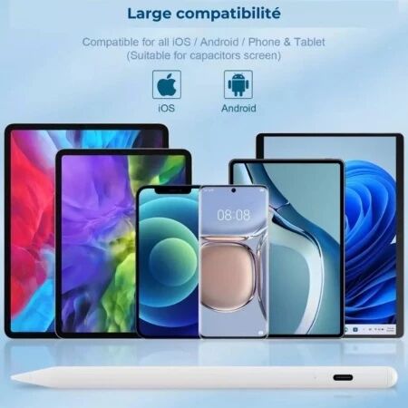 Stylet smartphones et tablettes JELLICO T1 blanc