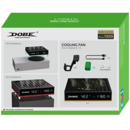 Support, station de charge et ventilateur de refroidissement pour Xbox Serie S / Serie X avec fonction de controle de température intelligente DOBE TYX-3606 (Boite/blister) noir