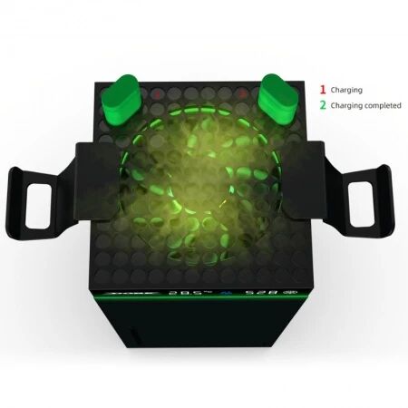 Support, station de charge et ventilateur de refroidissement pour Xbox Serie S / Serie X avec fonction de controle de température intelligente DOBE TYX-3606 (Boite/blister) noir