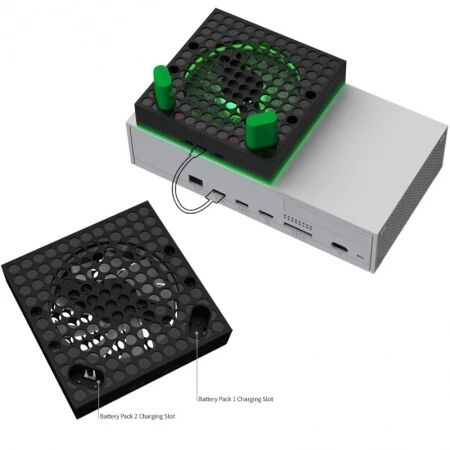 Support, station de charge et ventilateur de refroidissement pour Xbox Serie S / Serie X avec fonction de controle de température intelligente DOBE TYX-3606 (Boite/blister) noir