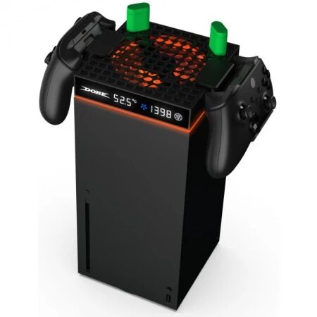 Support, station de charge et ventilateur de refroidissement pour Xbox Serie S / Serie X avec fonction de controle de température intelligente DOBE TYX-3606 (Boite/blister) noir