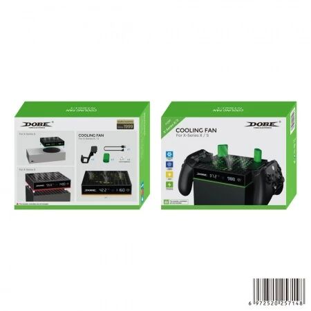 Support, station de charge et ventilateur de refroidissement pour Xbox Serie S / Serie X avec fonction de controle de température intelligente DOBE TYX-3606 (Boite/blister) noir