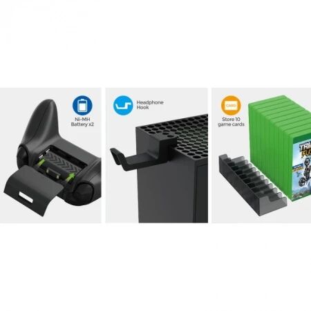 Support, station de charge multifonction pour Xbox Series X / Series One DOBE TYX-1622 (Boite/blister) noir