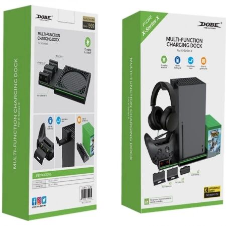 Support, station de charge multifonction pour Xbox Series X / Series One DOBE TYX-1622 (Boite/blister) noir