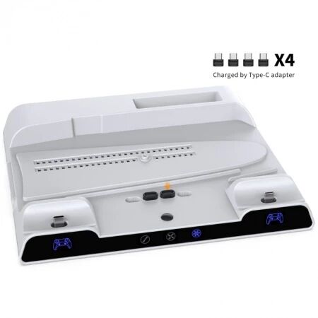 Support, station multifonction de refroidissement, de charge mannette pour PlayStation 5 / PS5 DOBE TP5-0599 (Boite/blister)