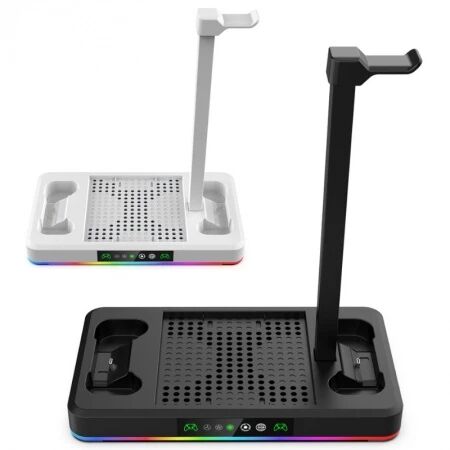 Support, station multifonction de refroidissement, de charge mannette pour Xbox Serie S / Serie X DOBE TYX-3615 (Boite/blister) noir/blanc