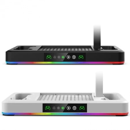 Support, station multifonction de refroidissement, de charge mannette pour Xbox Serie S / Serie X DOBE TYX-3615 (Boite/blister) noir/blanc