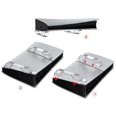 Support à l\'horizontal pour PlayStation 5 / PS5 Slim DOBE TP5-3582 (Boite/blister) transparent