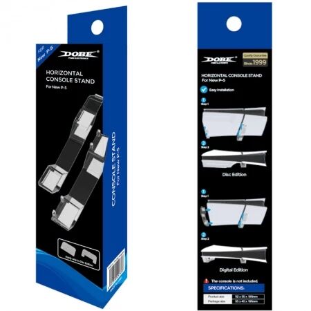 Support à l\'horizontal pour PlayStation 5 / PS5 Slim DOBE TP5-3582 (Boite/blister) transparent