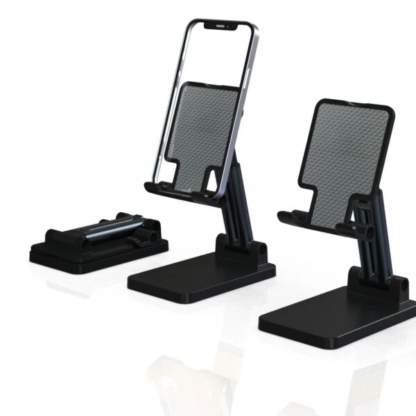 Support d'ordinateur de bureau plat &agrave; double axe smartphone JELLICO PH22 noir