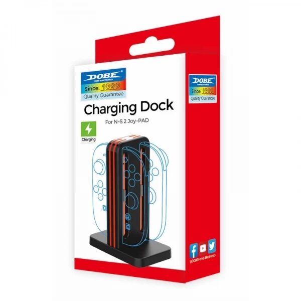 Support de charge 4 controleurs manettes Joy-Con pour Nintendo Switch 2 DOBE TNS-3171 (Boite/blister) noir