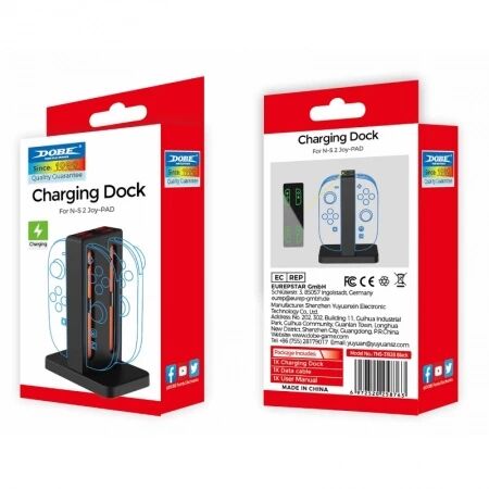 Support de charge 4 controleurs manettes Joy-Con pour Nintendo Switch 2 DOBE TNS-3192B (Boite/blister) noir