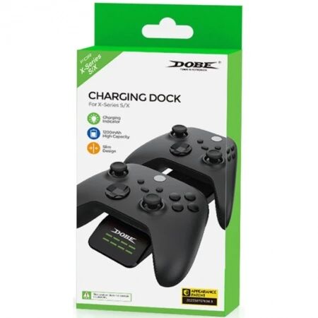 Support de charge pour 2 manettes Xbox Series One / Serie S / Serie X DOBE TYX-0606 (Boite/blister) noir