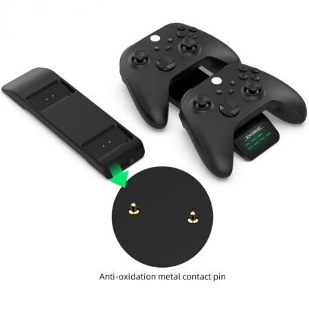 Support de charge pour 2 manettes Xbox Series One / Serie S / Serie X DOBE TYX-0606 (Boite/blister) noir