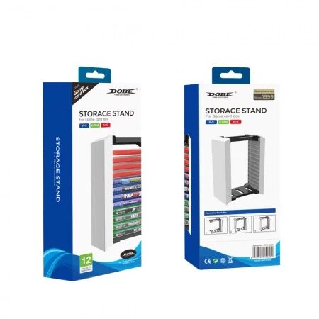 Support de rangement 12 niveaux pour boite de jeux PlayStation 5 / PS5 DOBE TP5-0520 (Boite/blister) blanc