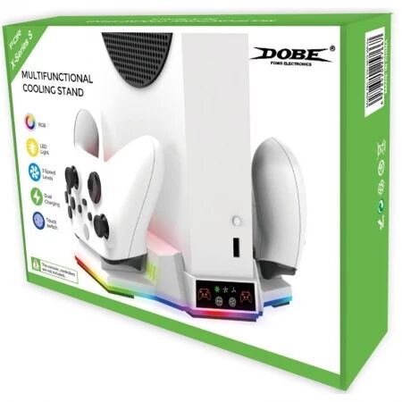 Support et station de charge pour Xbox Serie S / Series X et 2 manettes DOBE TYX-3612 (Boite/blister) blanc