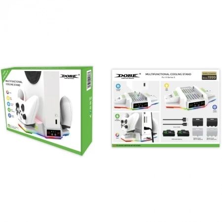 Support et station de charge pour Xbox Serie S / Series X et 2 manettes DOBE TYX-3612 (Boite/blister) blanc