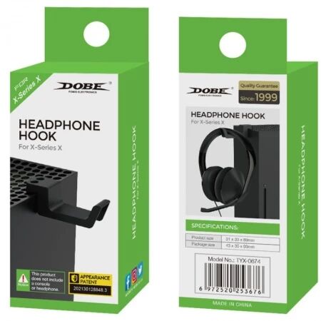 Support pour casque sur Xbox Series X DOBE TYX-0674 (Boite/blister) noir