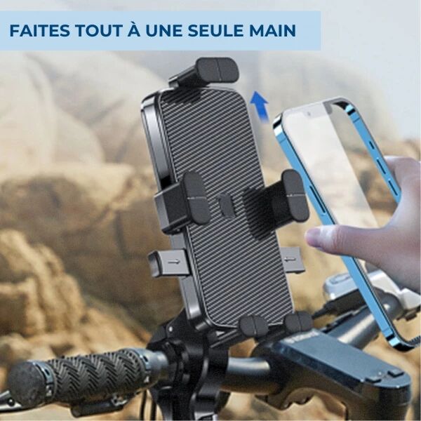 Support smartphone v&eacute;lo et moto JELLICO PH26 noir