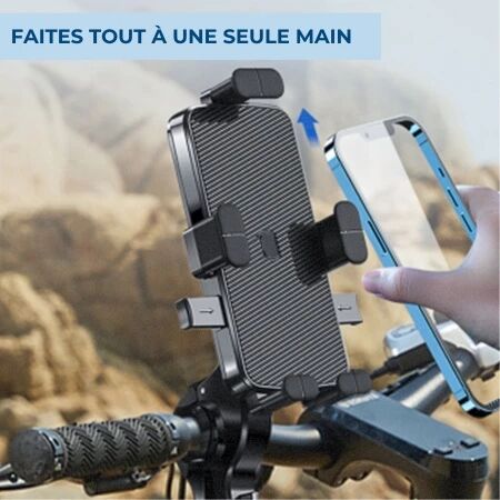 Support smartphone v&eacute;lo et moto JELLICO PH26 noir