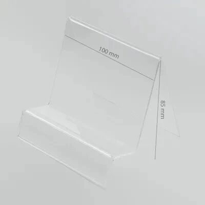 Support vertical en plexiglas pour tablette &agrave; mettre en boutique (largeur 100 mm)