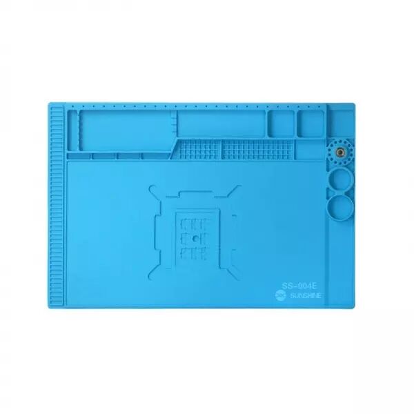 Tapis de r�paration en silicone 45 x 30cm r�sistant � la chaleur SUNSHINE SS-004E bleu
