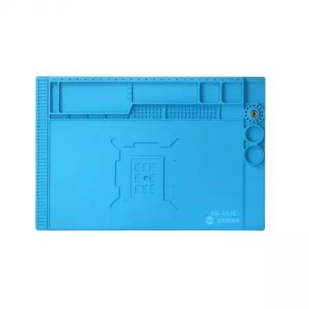 Tapis de réparation en silicone 45 x 30cm résistant à la chaleur SUNSHINE SS-004E bleu