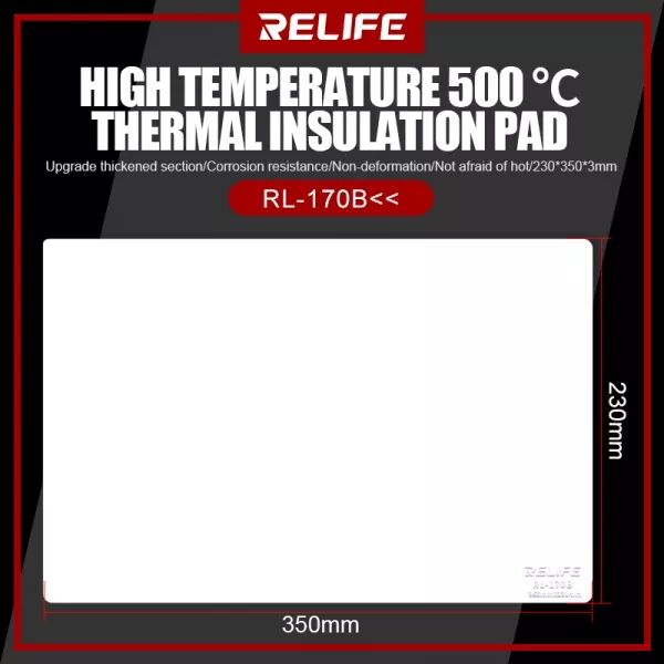 Tapis isolant haute temp�rature RELIFE RL-170B / 35 x 23 cm