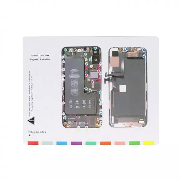 Tapis magn�tique 25 x 20cm pour vis iPhone 11 Pro Max BEST blanc