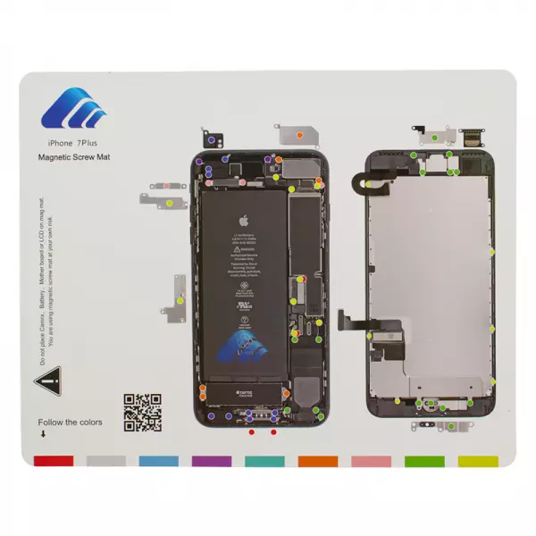 Tapis magn�tique 25 x 20cm pour vis iPhone 7 Plus BEST blanc