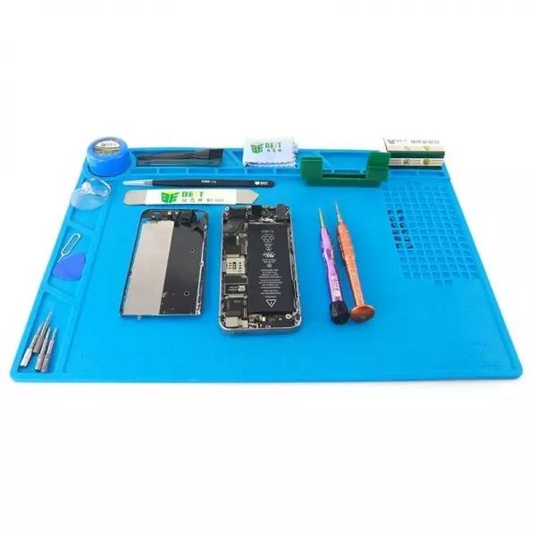 Tapis magn�tique en silicone 35 x 24cm r�sistant � la chaleur BEST S-140 bleu