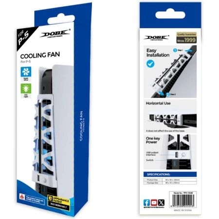 Ventilateur de refroidissement pour PlayStation 5 / PS5 DOBE TP5-1523 (Boite/blister)