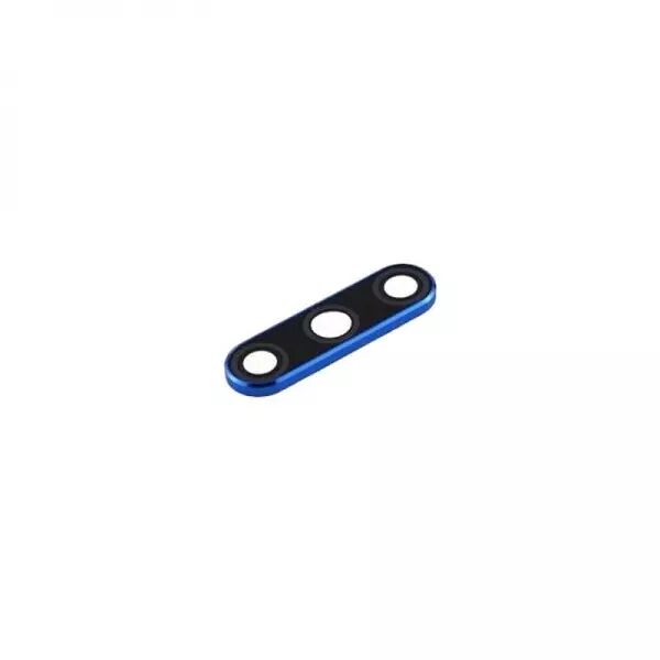 Vitre avec contour pour appareil photo pour Huawei HONOR 9X bleu