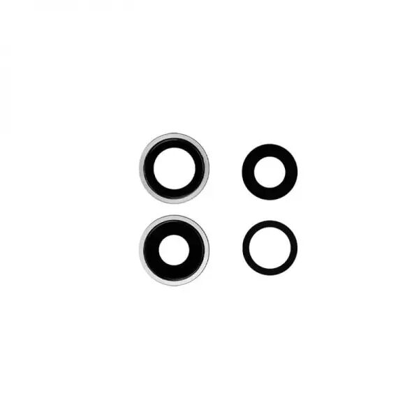 Vitre avec contour pour appareil photo pour Iphone 12 Mini noir