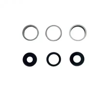 Vitre avec contour pour appareil photo pour Iphone 13 Pro blanc