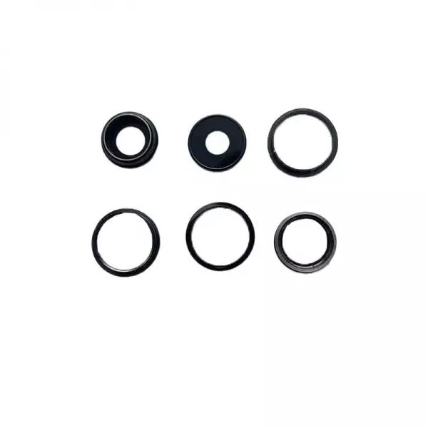 Vitre avec contour pour appareil photo pour Iphone 13 Pro noir