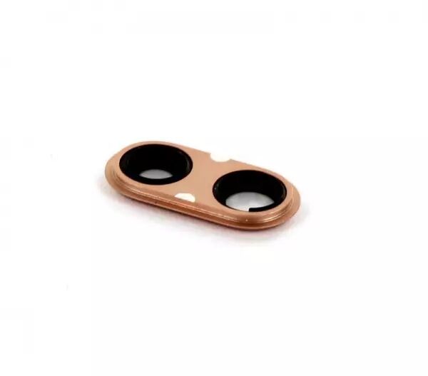 Vitre avec contour pour appareil photo pour Iphone 8 plus or rose