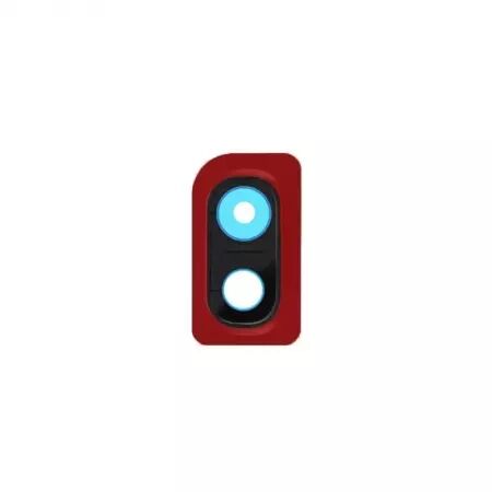 Vitre avec contour pour appareil photo pour SAMSUNG A107F Galaxy A10s rouge