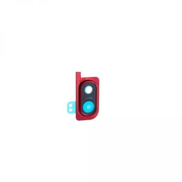 Vitre avec contour pour appareil photo pour SAMSUNG A305 Galaxy A30 rouge