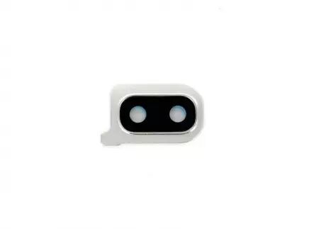 Vitre avec contour pour appareil photo pour SAMSUNG A405 Galaxy A40 blanc