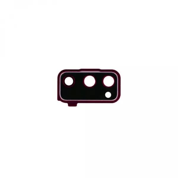 Vitre avec contour pour appareil photo pour SAMSUNG G781 Galaxy S20 FE rouge
