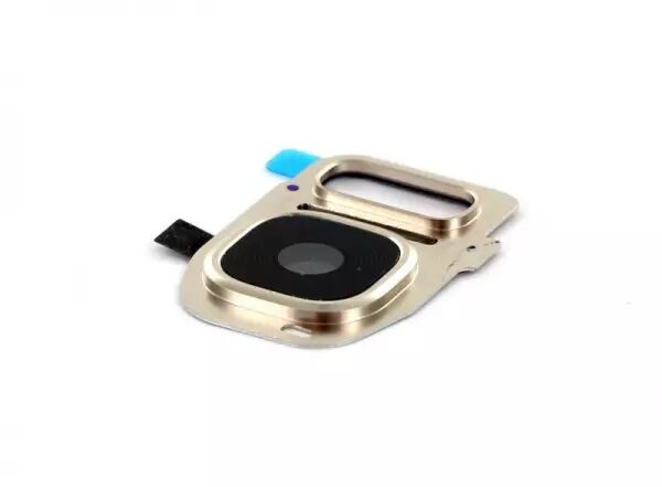 Vitre avec contour pour appareil photo pour SAMSUNG G930 Galaxy S7 or