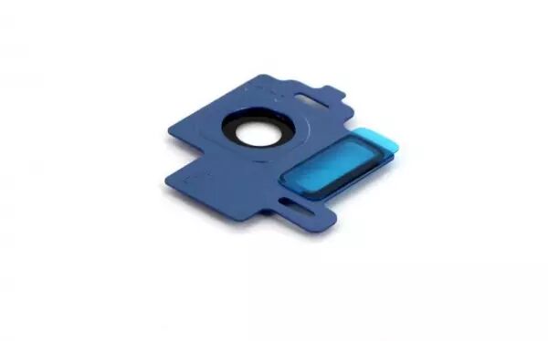 Vitre avec contour pour appareil photo pour SAMSUNG G950 Galaxy S8 bleu