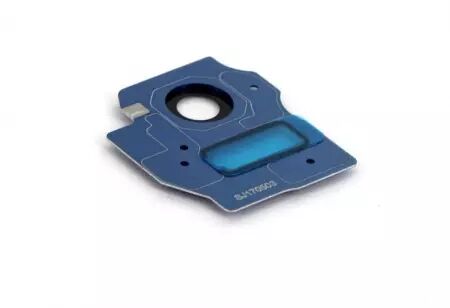 Vitre avec contour pour appareil photo pour SAMSUNG G955 Galaxy S8 Plus bleu