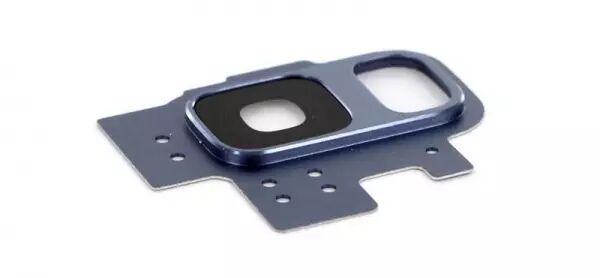 Vitre avec contour pour appareil photo pour SAMSUNG G960 Galaxy S9 bleu