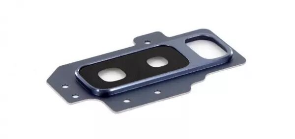 Vitre avec contour pour appareil photo pour SAMSUNG G965 Galaxy S9 Plus bleu